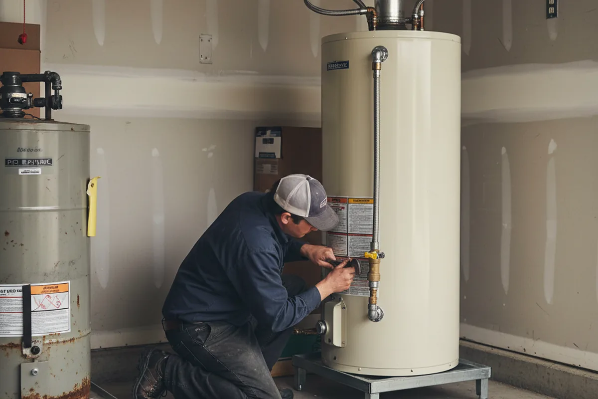 Water heater and shutoff valve replacement in Church Creek